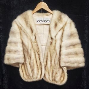 Cream Fur Cape